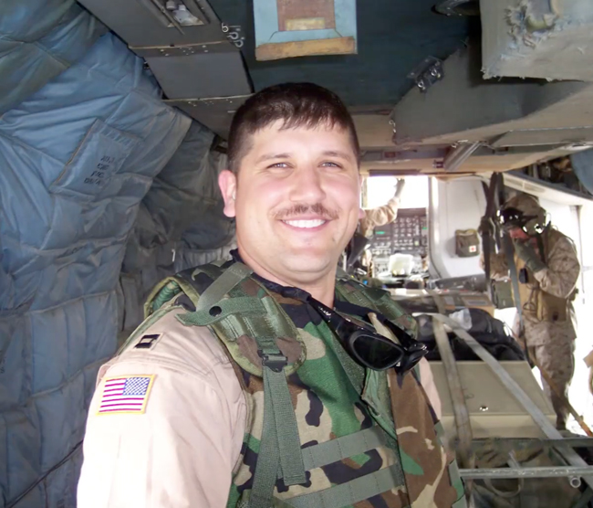 Matthew Badell in Afghanistan in 2004.