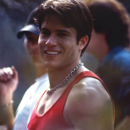 Slavin on the set of Power Rangers: Lost Galaxy in the late 1990s.