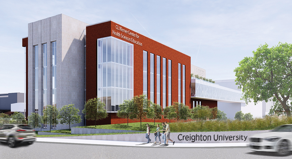 A rendering of the CL Werner Center for Health Sciences Education.
