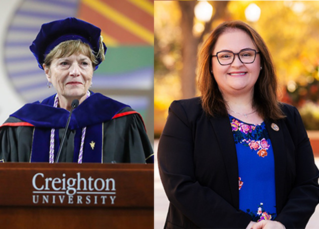 Dean Emerita of Nursing Catherine Todero and Dean Jessica Clark