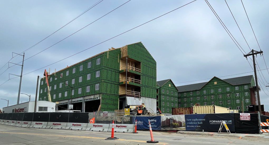 sophomore residence hall construction July 2025