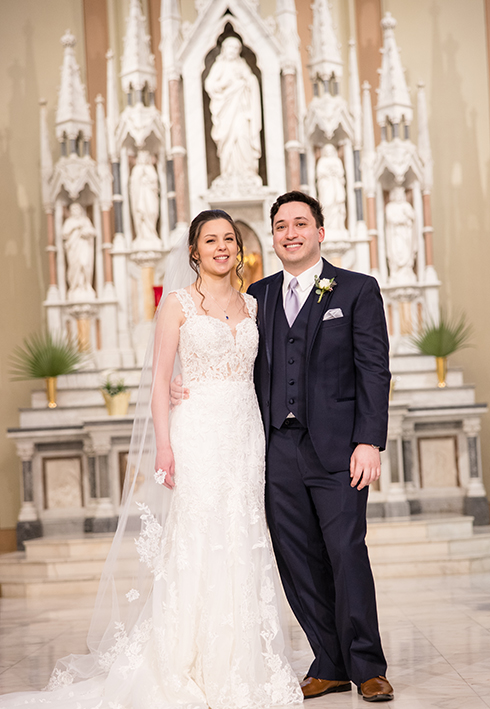 Emma and Daniel Kresock in St. John's on their wedding day.