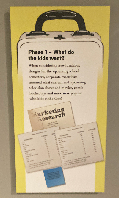 An image of some of the info Mark put in his lunchbox exhibit.