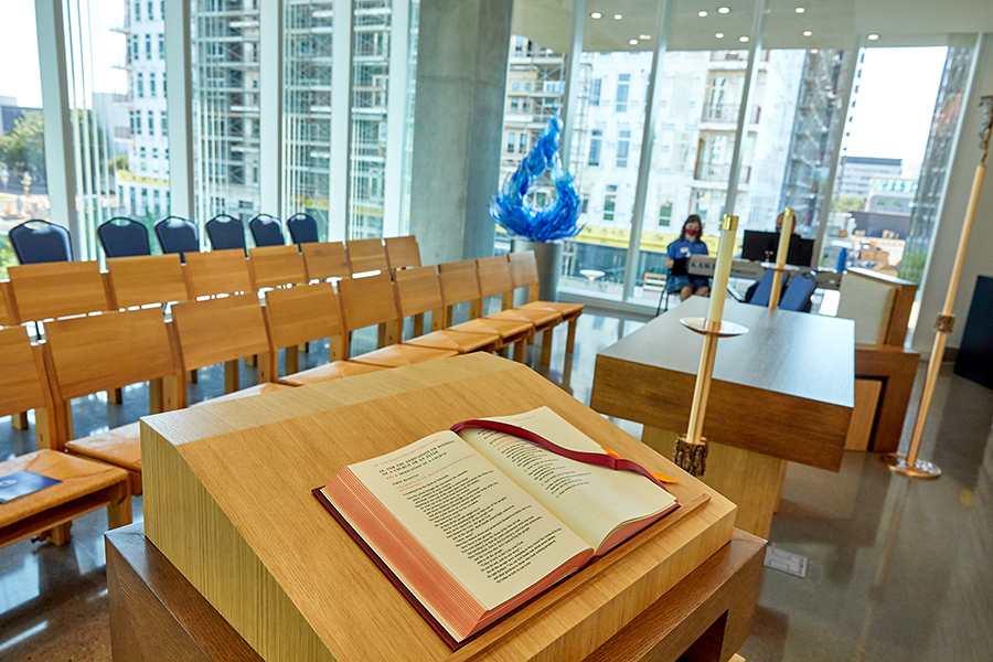 A shot of Creighton University Health Sciences Phoenix campus chapel.