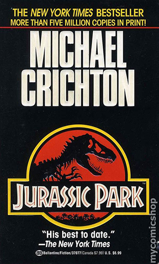 Jurassic Park book cover Jurassic Park book cover