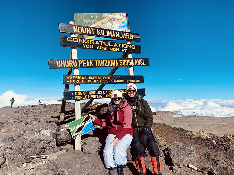 Leanne and Colin at the peak of Mt. Kilamanjaro