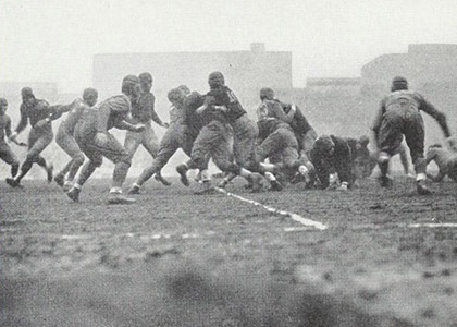 Image of Creighton football being played. 