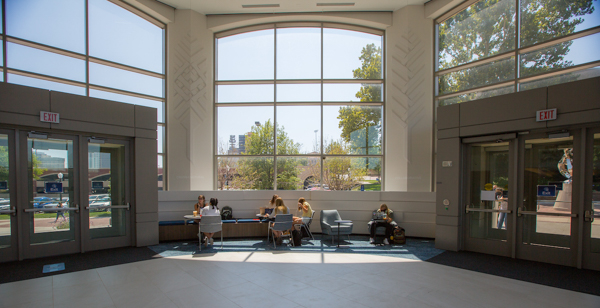 Harper Center entrance.