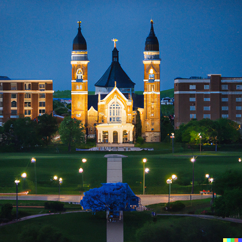 The most iconic image of Creighton University's campus that's possible.