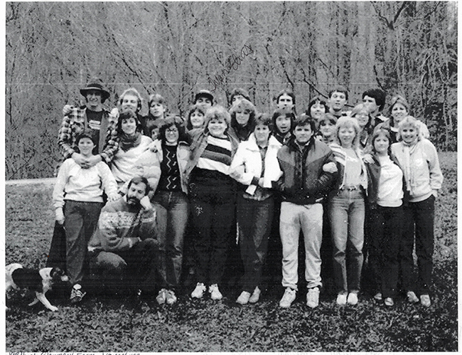 A service trip team in Kentucky in 1984.