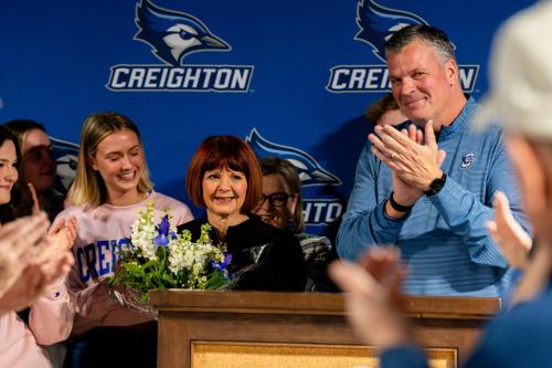 Patty Galas and Greg McDermott at March 1 luncheon