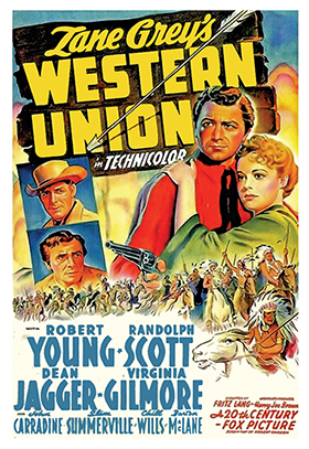 Poster to the film "Western Union." Poster to the film "Western Union."
