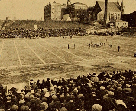 Creighton football field in the 20s.
