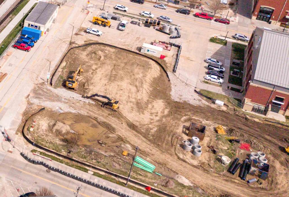 A dirt patch from above