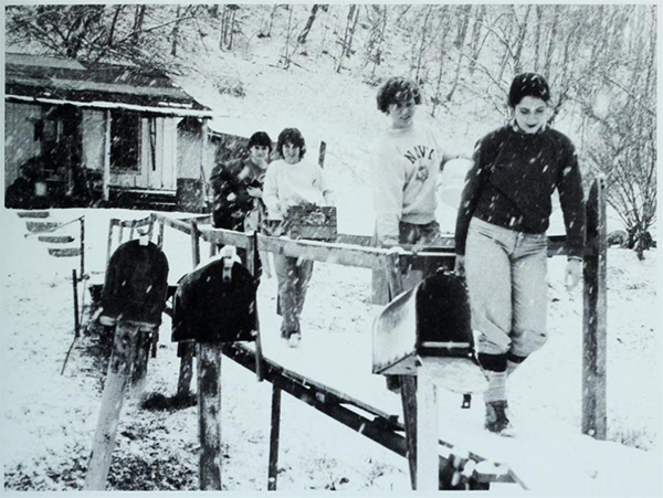 A service trip in 1985.