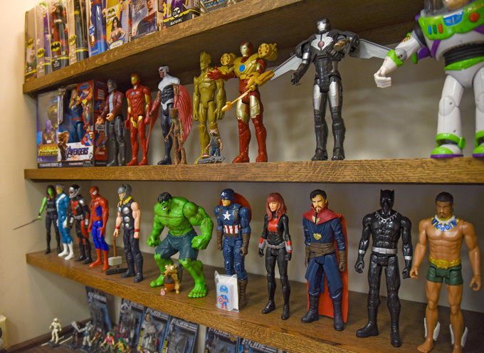 The action figures Judge Wheelock keeps in his office.