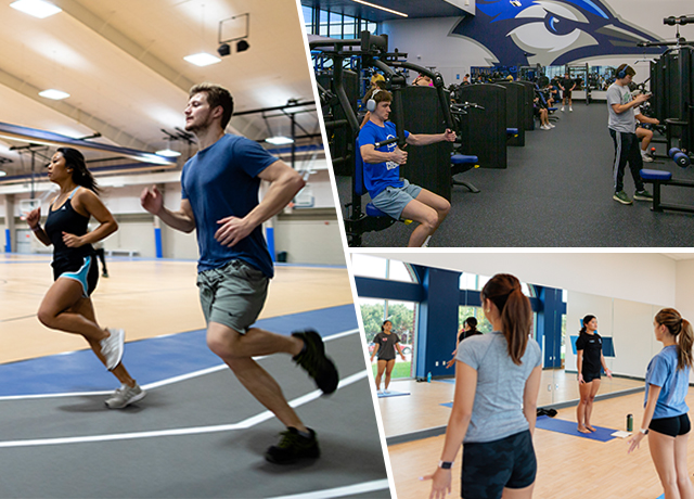 A collage of fitness photos