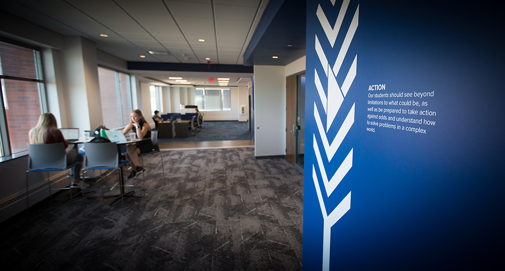 Interior images of the Harper Center