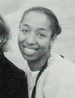 A yearbook photo of Erin Elliott.