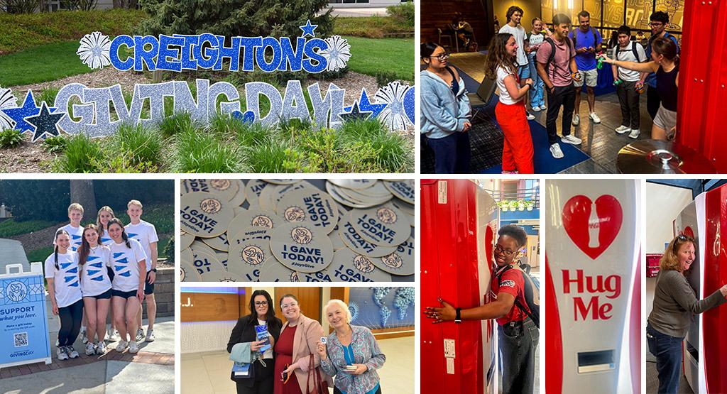 A collage of photos from Giving Day