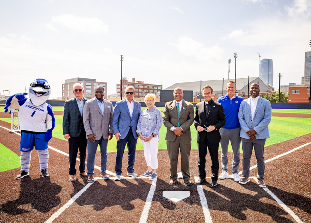 Special guests at the baseball dedication event. 