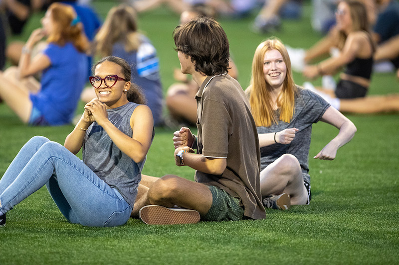 Students at the Event in Morrison Stadium.