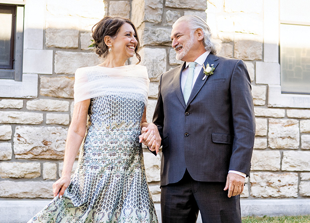 Joyce Eisenmenger, BA'77, and Steve Chavez, BS'77, after getting married.