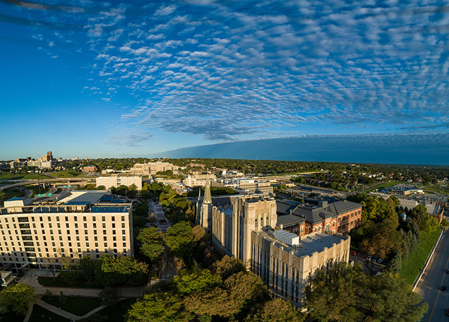 Exterior shot of Creighton campus