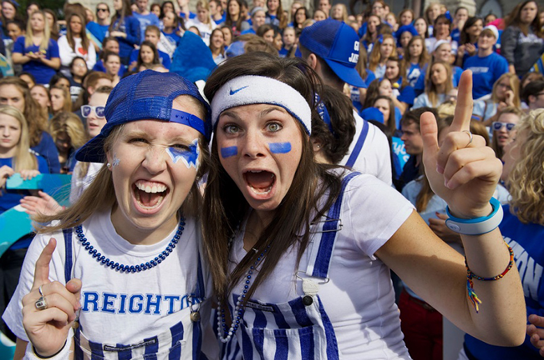 image from the 2012 Today Show shoot on Creighton campus with crowd