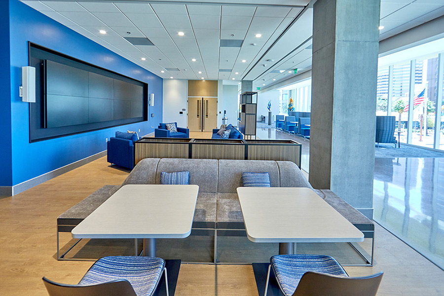 Interior shots of Creighton's health sciences campus in Phoenix.