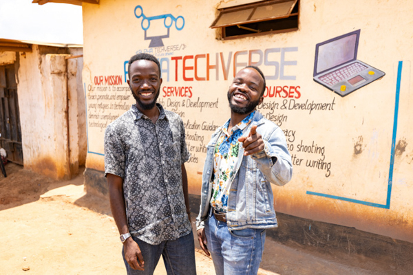 Alpha Techverse owners John and Emmanuel in Dzaleka.