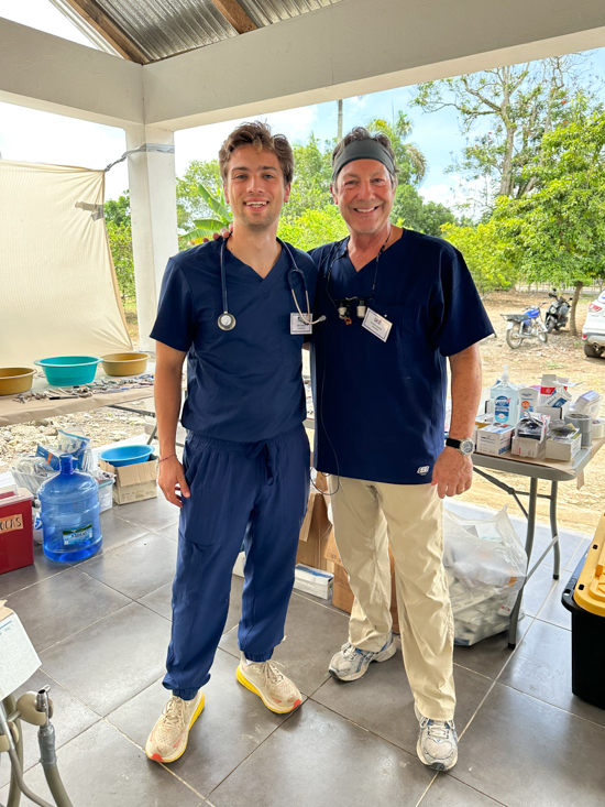 Alec and Don Czaplicki at the ILAC clinic in the DR.