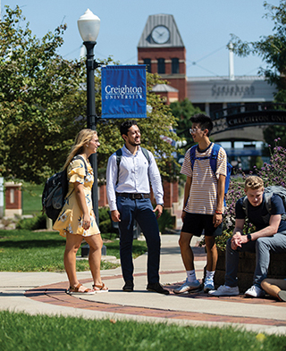 Students by Morrison Stadium.