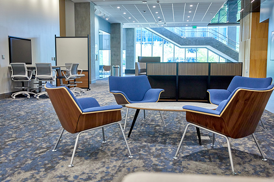 Interior shots of Creighton's health sciences campus in Phoenix.