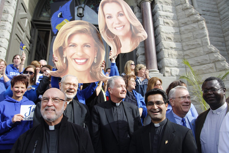 image from the 2012 Today Show shoot on Creighton campus with crowd