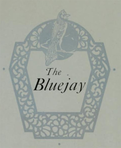 Image of the first Bluejay in the Bluejay yearbook 1924.