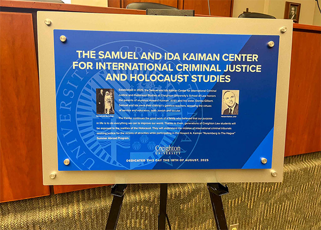 Samuel & Ida Kaiman Center for International Criminal Justice & Holocaust Studies