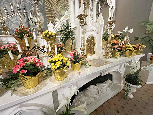 The altar at St. Cabrini's