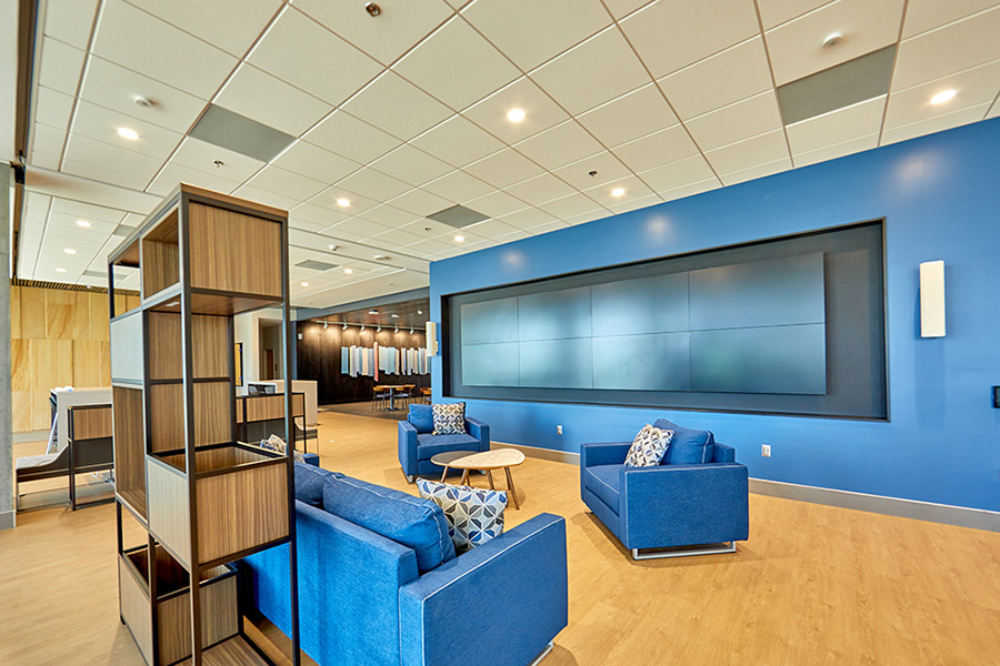 Interior shots of Creighton's health sciences campus in Phoenix.