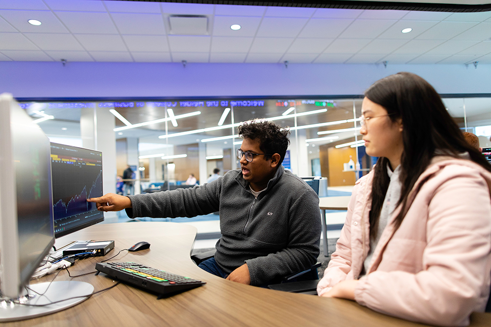 Students in a Harper Center classroom