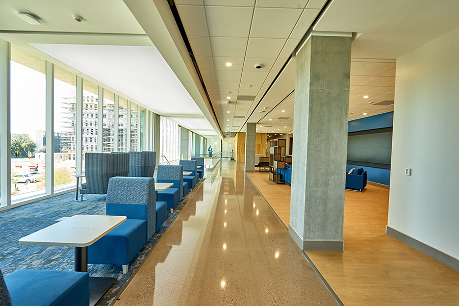 Interior shots of Creighton's health sciences campus in Phoenix.