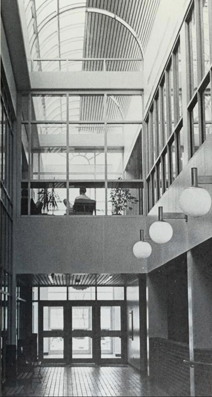 Image of the library renovations in 1982.