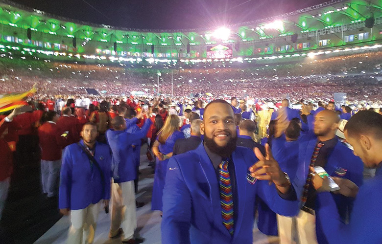 Gregory Echenique at the Olympic ceremonies