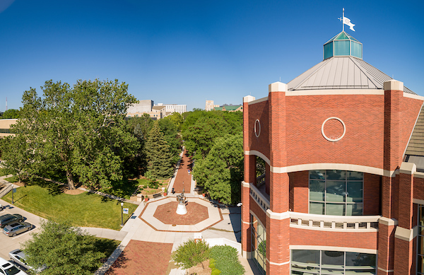 Harper Center facing the mall west