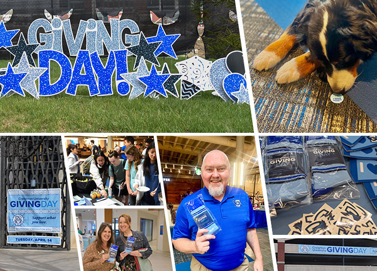 A collage of photos from Giving Day