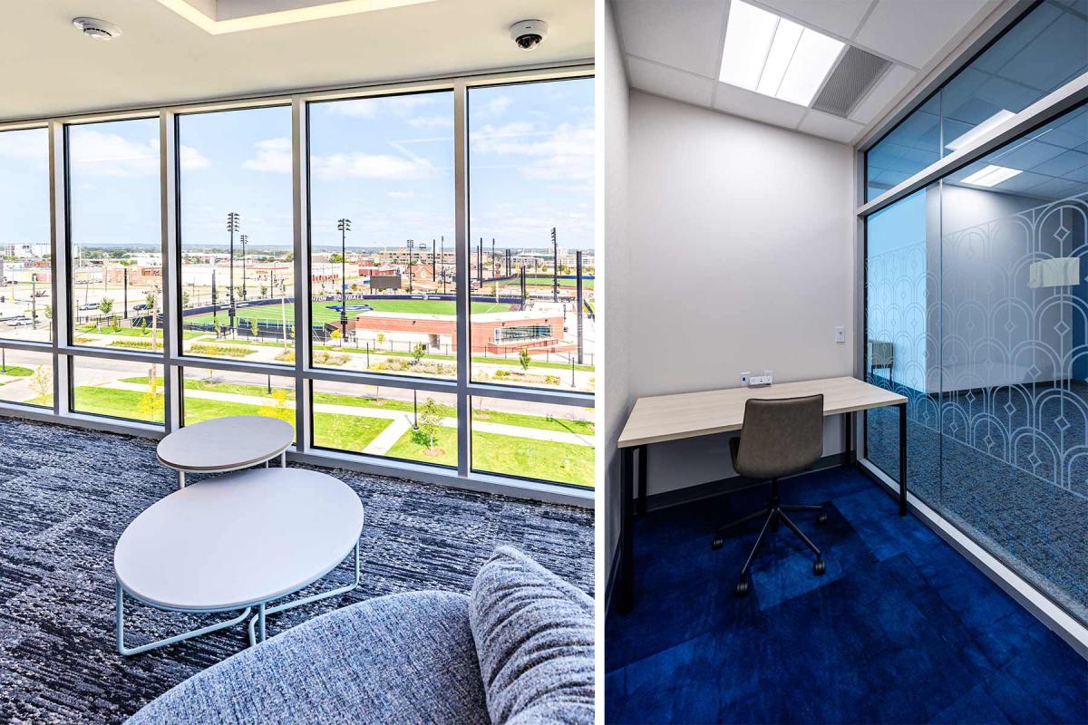 Hangout spaces inside a residence hall