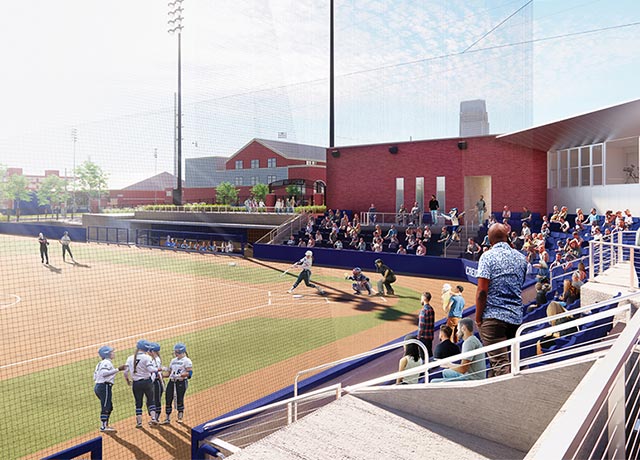 Creighton softball field rendering