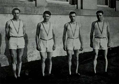 The track team in the early 1920s
