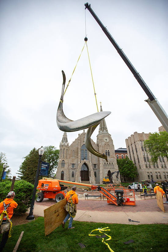 The Eternal Flame lifted off the St. John's Fountain in May 2023.