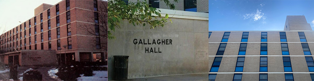 Photos of Gallagher Hall over the years.